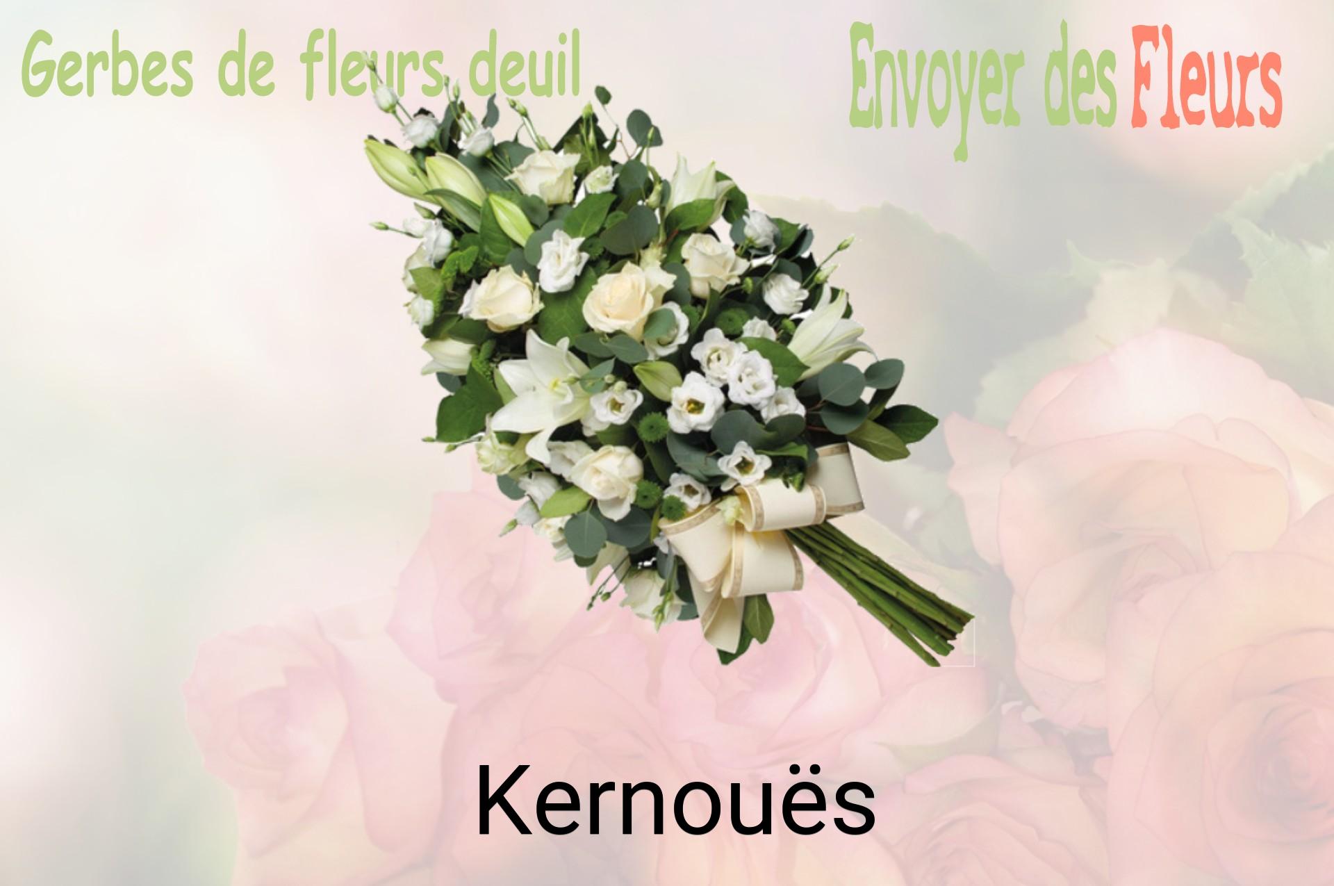 Gerbe de fleurs de deuil livrée à Kernouës